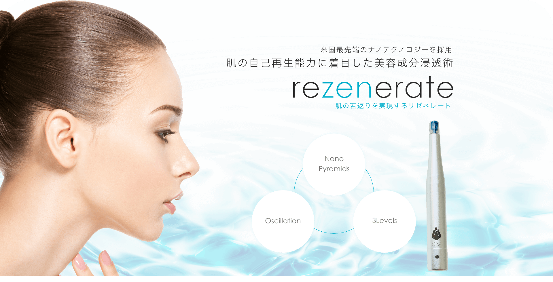 米国最先端のナノテクノロジーを採用。肌の自己再生能力に着目した美容成分浸透術 rezenerate リゼネレート